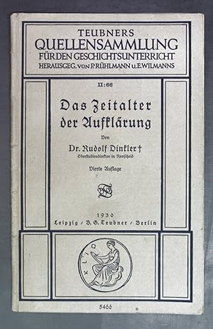 Seller image for Das Zeitalter der Aufklrung. Teubners Quellensammlung fr den Geschichtsunterricht: II: 66. for sale by books4less (Versandantiquariat Petra Gros GmbH & Co. KG)