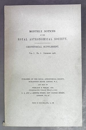 Immagine del venditore per On Near Earthquakes - in: Geophysical Supplement. Monthley Notices of the Royal Astronomical Society: Vol. I, No. 8. venduto da books4less (Versandantiquariat Petra Gros GmbH & Co. KG)