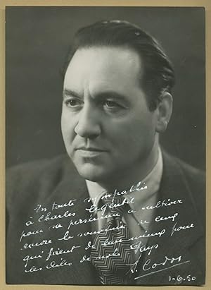 Image du vendeur pour Paul Codos (1896-1960) - RARE signed photo 1950 mis en vente par PhP Autographs