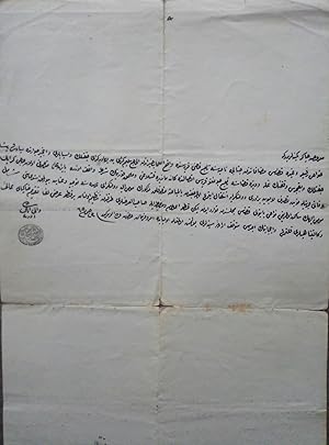 Autograph letter signed [sealed] 'Vâlî-yi Edirne Es-Seyyid Ismail Rahmi' to famous Crimean origin...