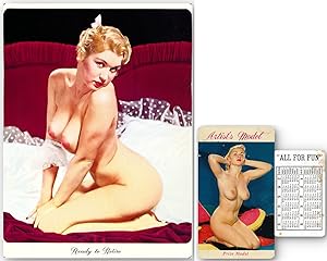 Artist's Model, Prize Model, Ready to Retire, The Temptress (1 original calendar, 3 salesman samp...