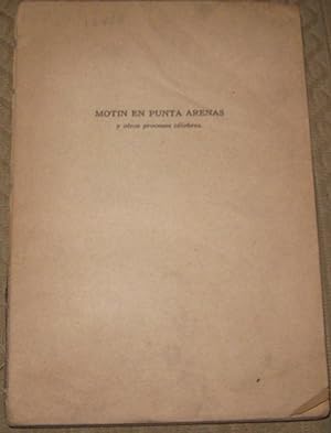 Bild des Verkufers fr Motin en Punta arenas y otros procesos clebres zum Verkauf von Librera Monte Sarmiento