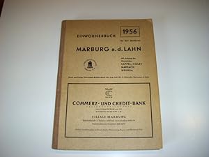 Marburg, Einwohnerbuch für den Stadtkreis Marburg a.d. Lahn 1956 und Anhang der Gemeinden Cappel,...