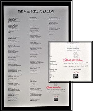 The 4 Questions Arcane [SIGNED broadside; Limited edition of 34 copies; this being #24