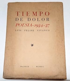 Bild des Verkufers fr Tiempo de dolor. Poesa, 1934-1937. zum Verkauf von Hesperia Libros