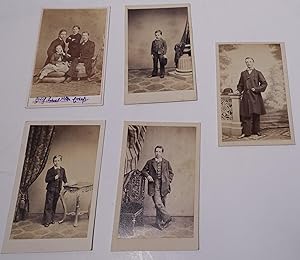 5 CdV-Fotos einer Familie Müller in Görlitz; zu sehen sind die Geschwister Liesel, Albrecht, Erns...