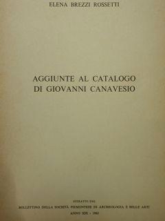 Seller image for Aggiunte al catalogo di Giovanni Canavesio. Estratto. for sale by EDITORIALE UMBRA SAS