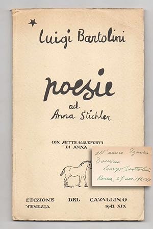 Poesie ad Anna Stichler [o: Stickler] con sette acqueforti di Anna