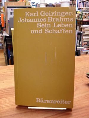 Bild des Verkufers fr Johannes Brahms - sein Leben und Schaffen, zum Verkauf von Antiquariat Orban & Streu GbR