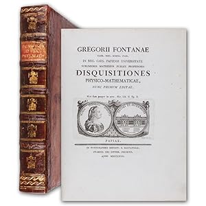 Imagen del vendedor de Disquisitiones physico-mathematicae, nunc primum editae. a la venta por Antiquariat Gerhard Gruber