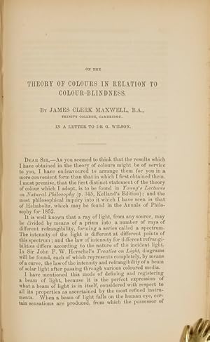 Researches on Colour-Blindness. With a Supplement on the Danger attending the present system of R...