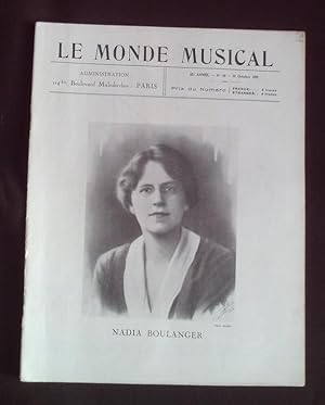 Le monde musicale - N°10 Octobre 1931