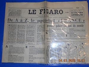 LE FIGARO. de A à Z le Paquebot "FRANCE" 20 - 21 JANV. 1962