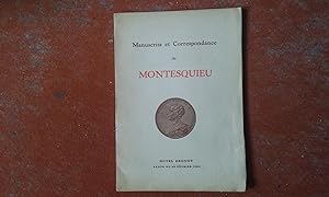 Manuscrits de Montesquieu - L'Esprit des Lois. Réflexions et Pensées. Voyages. Considérations sur...