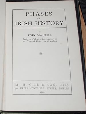 Imagen del vendedor de PHASES OF IRISH HISTORY a la venta por O'Brien Books