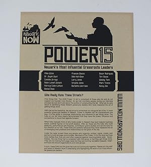 Seller image for POWER 15; Newark's Most Influential Grassroots Leaders for sale by The Beautiful American