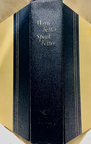 Seller image for Write Better Speak Better for sale by 2nd Hand Books