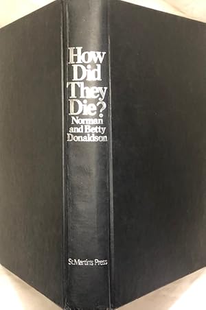 Seller image for How Did They Die' for sale by 2nd Hand Books