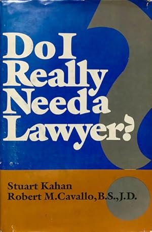 Image du vendeur pour Do I Really Need A Lawyer' mis en vente par 2nd Hand Books