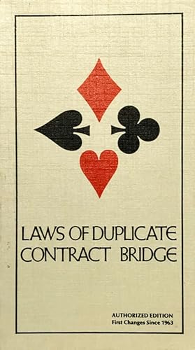 Image du vendeur pour Laws Of Duplicate Contract Bridge mis en vente par 2nd Hand Books