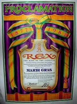 Rex The King of Carnival Mardi Gras, 1982