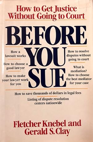 Seller image for Before You Sue for sale by 2nd Hand Books