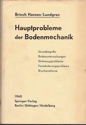 Bild des Verkufers fr Hauptprobleme der Bodenmechanik. zum Verkauf von Andreas Schller