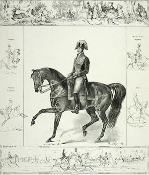 Pferde und Jagd, Mehransichtenblatt , Pferde und Jagd. - Mehransichtenblatt. - "Ãquitation FranÃ...