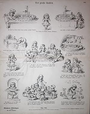 Seller image for Der groe Kuchen" - Bckerei Konditorei Kinder Mnchener Bilderbogen Nr. 725 for sale by Antiquariat Steffen Vlkel GmbH