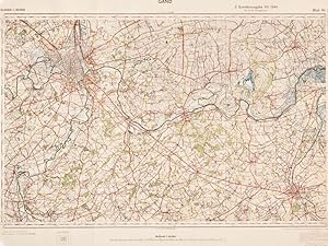 Gand 1 : 40.000 Sonderausgabe VII 1941 Nur für Dienstgebrauch. Belgien Blatt Nr 22 [ German milit...