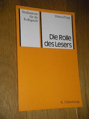 Immagine del venditore per Die Rolle des Lesers (Hauptfaktoren des literarischen Lebens II) venduto da Versandantiquariat Rainer Kocherscheidt