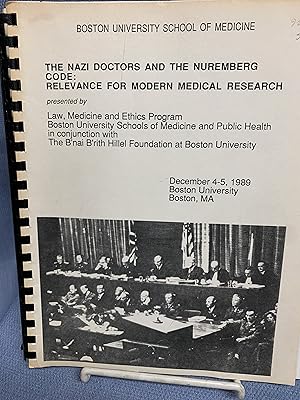 Bild des Verkufers fr The Nazi Doctors and the Nuremberg Code: Relevance for Modern Medical Research zum Verkauf von Bryn Mawr Bookstore