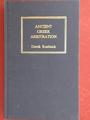 Imagen del vendedor de Ancient Greek arbitration. a la venta por Wissenschaftliches Antiquariat Zorn
