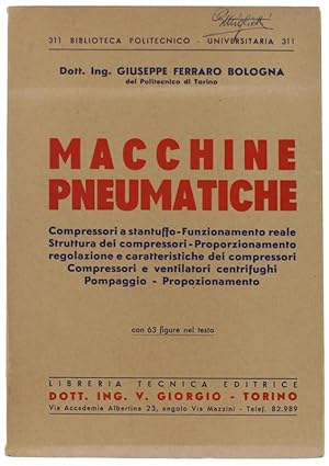 MACCHINE PNEUMATICHE. Compressori a stantuffo - Compressori e ventilatori centrifughi.: