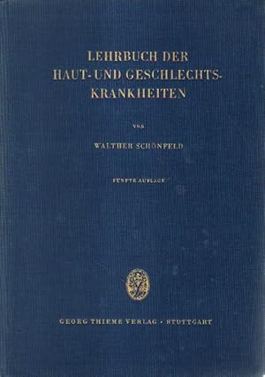 Imagen del vendedor de Lehrbuch der Haut- und Geschlechtskrankheiten. a la venta por Versandantiquariat Boller