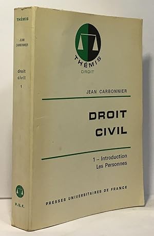 Seller image for Droit civil --- 1 introduction: les personne ---- Thmis droit for sale by crealivres