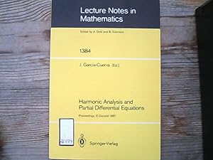 Immagine del venditore per Harmonic Analysis and Partial Differential Equations. Proceedings of the International Conference held in El Escorial, Spain, June 9-13, 1987 venduto da Antiquariat Bookfarm