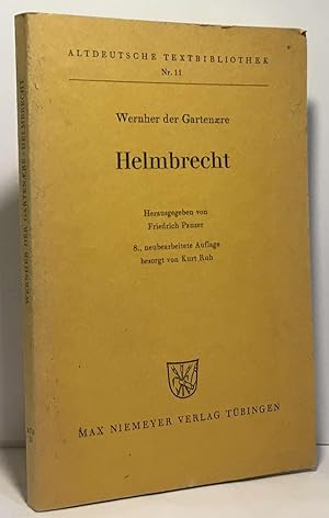 Seller image for Helmbrecht --- herausgegeben von Friedrich Panzer for sale by crealivres