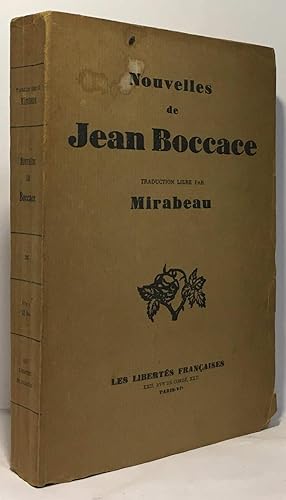 Immagine del venditore per Nouvelles de Jean Boccace - traduction libre par Mirabeau venduto da crealivres