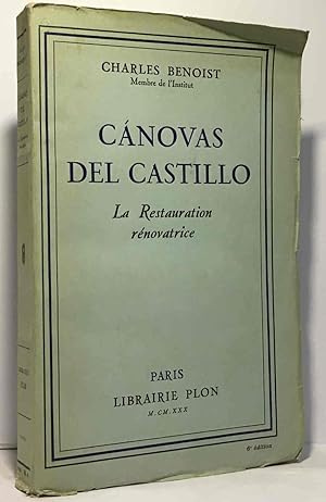 Seller image for Cnovas Del Castillo - la restauration rnovatrice for sale by crealivres