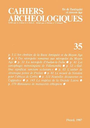 Image du vendeur pour Fin de l'antiquit et Moyen-ge. Cahiers archologiques, numro 35 mis en vente par JLG_livres anciens et modernes