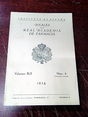 ANALES DE LA REAL ACADEMIA DE FARMACIA. Año XLII Nº 4. 1976