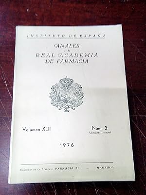 ANALES DE LA REAL ACADEMIA DE FARMACIA. Año XLII Nº 3. 1976