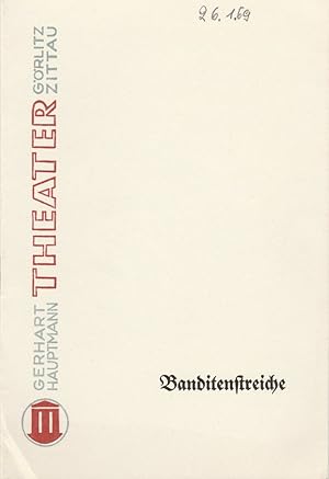 Bild des Verkufers fr Programmheft Franz von Suppe BANDITENSTREICHE Spielzeit 1967 / 68 zum Verkauf von Programmhefte24 Schauspiel und Musiktheater der letzten 150 Jahre