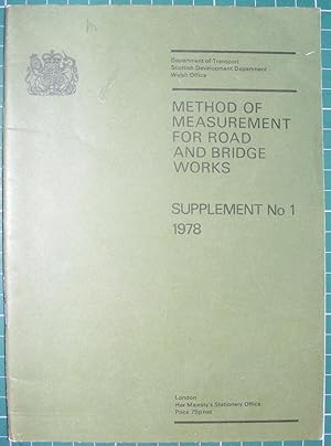 Method of Measurement for Road and Bridge Works Supplement No 1