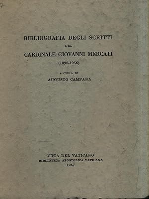 Bild des Verkufers fr Bibliografia degli scritti del Cardinale Giovanni Mercati zum Verkauf von Librodifaccia