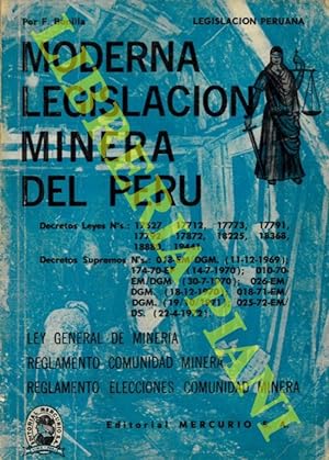 Moderna legislacion minera del Peru.