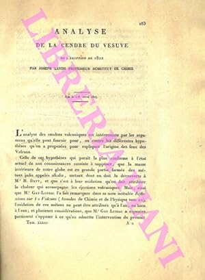 Analyse de la cendre du Vesuve de l'eruption de 1822.