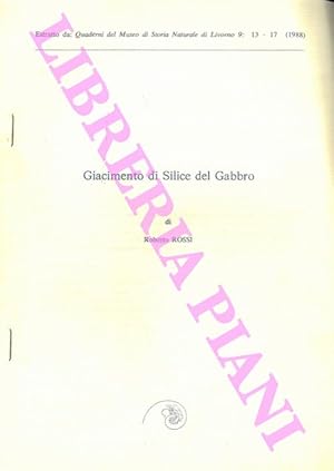 Bild des Verkufers fr Giacimento di Silice del Gabbro. zum Verkauf von Libreria Piani