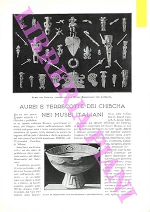 Aurei e terrecotte dei Chibcha nei Musei italiani.